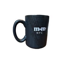 M&M's World Road Map New York City Black Map‎ Ceramic Coffee Mug New 8 oz